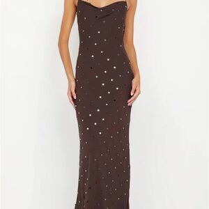 Bec & Bridge Chocolate Brown Maxi Dress